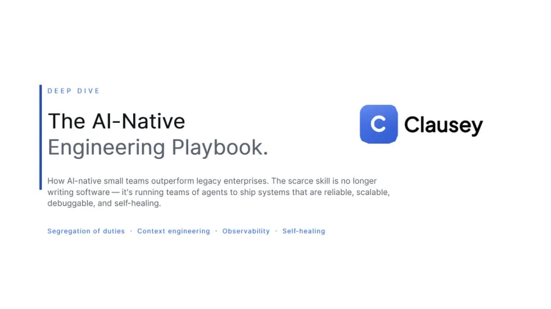 The AI-Native Engineering Playbook: How Small Teams Ship with Agents