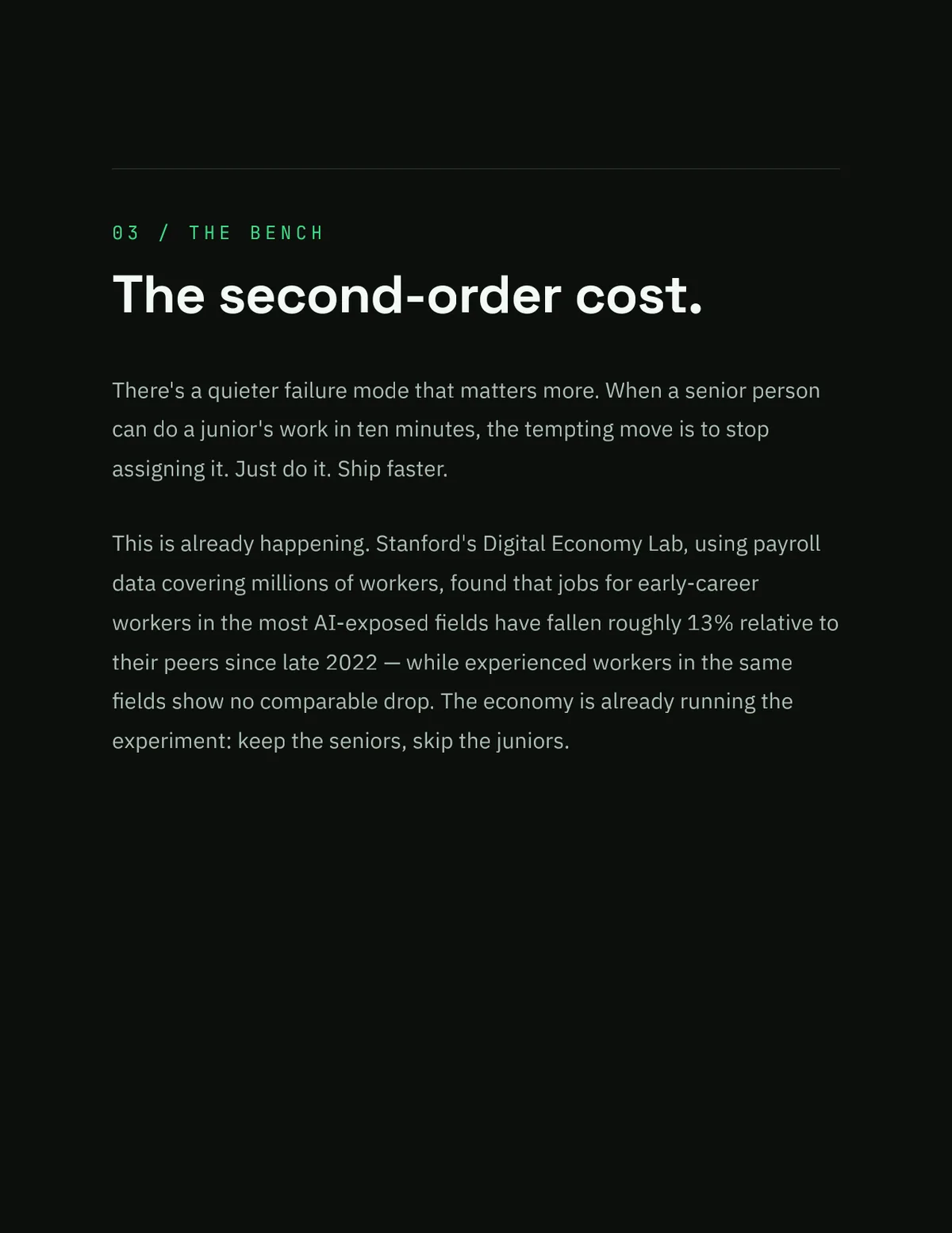 AI Doesn't Fix Managers. It Amplifies Them: the designed essay, page 7