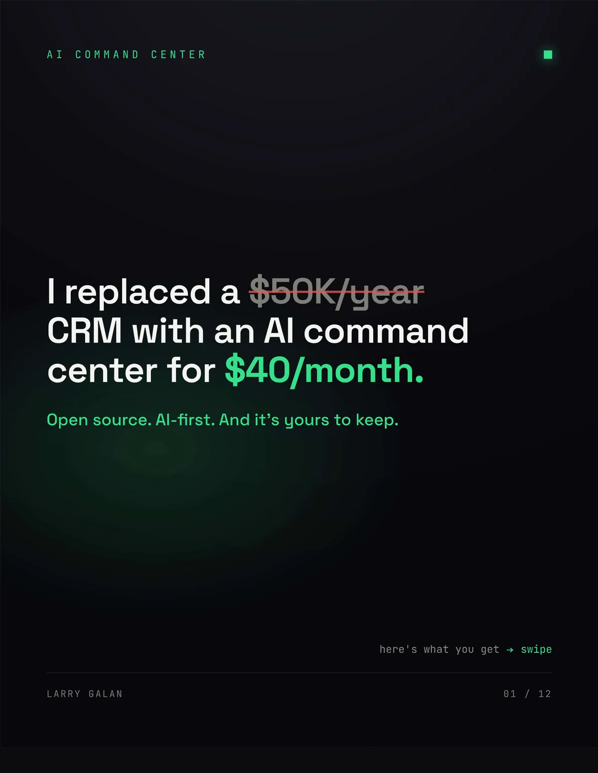 The AI-First Command Center, slide 1