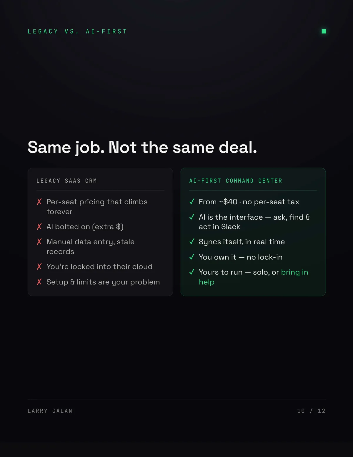 The AI-First Command Center, slide 10