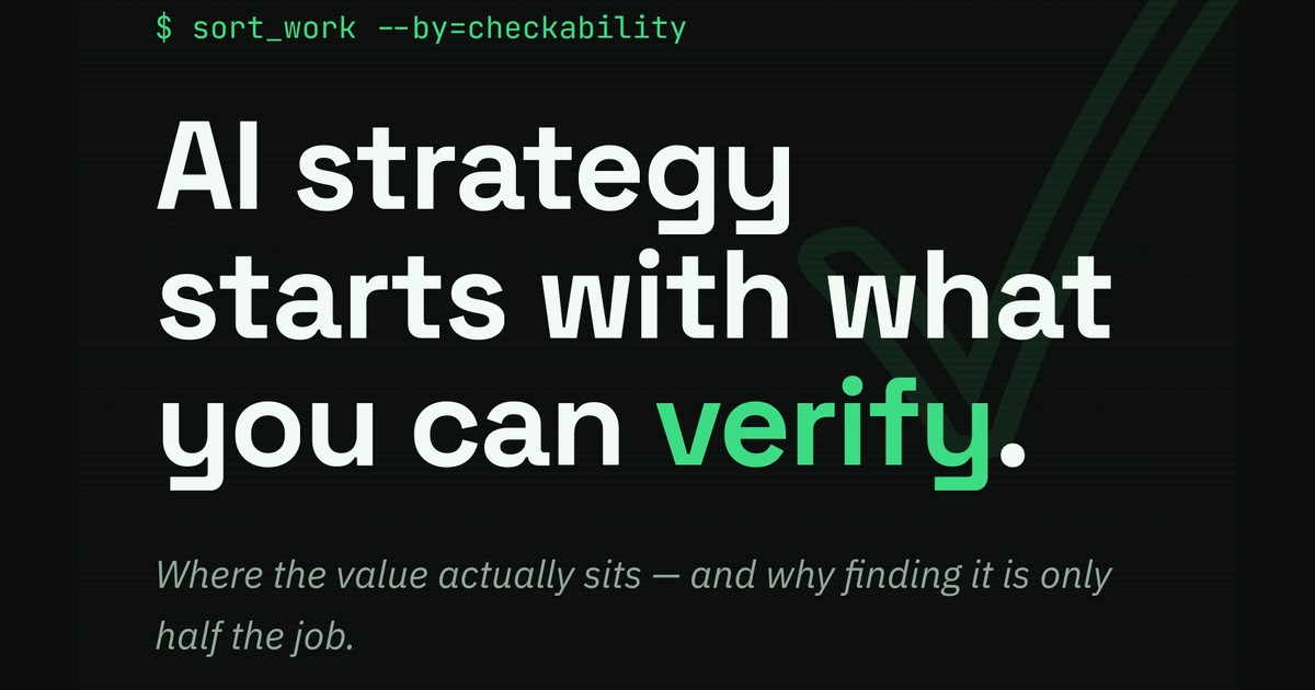 AI strategy starts with what you can verify