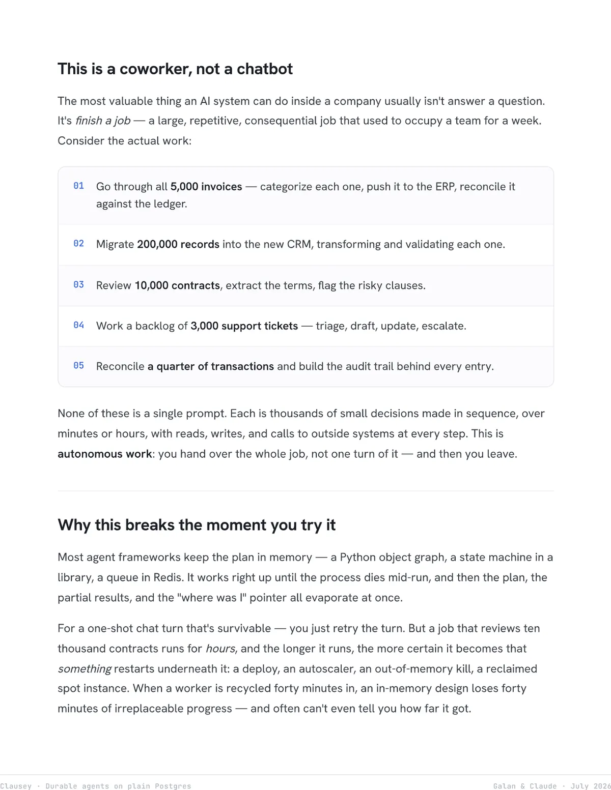 Durable Agents on Plain Postgres, page 2