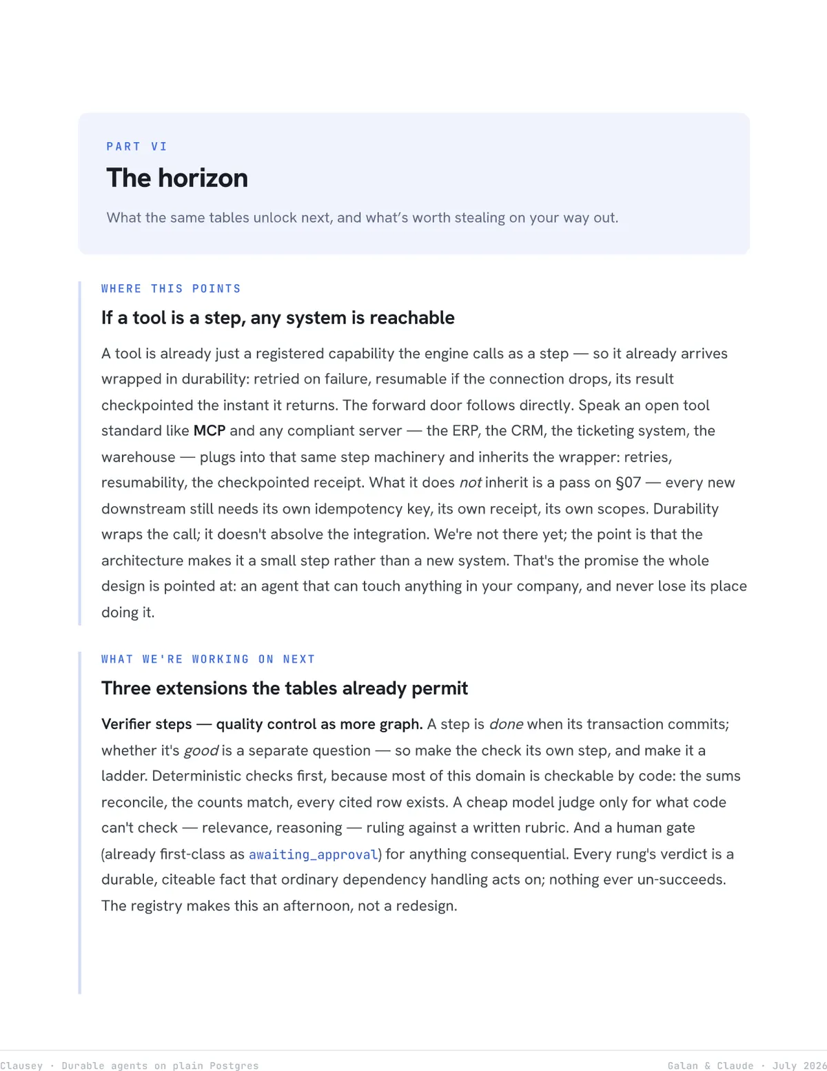 Durable Agents on Plain Postgres, page 21