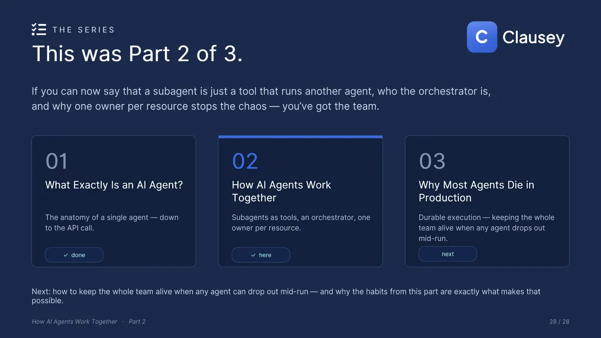 How AI Agents Work Together: The full deck (Part 2 of 3), page 28